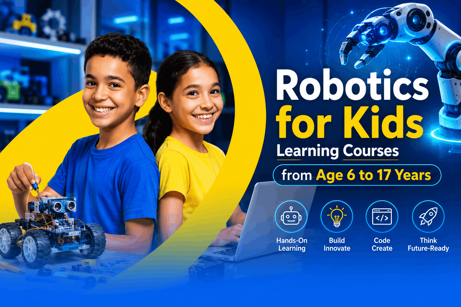 Robotics for Kids Learning Courses from Age 6 to 17 Years